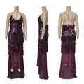 New Summer Sequins Patchwork Mesh Slim Long Dress Women Casual Vacation Dress Sexy Suspender V Neck Backless Evening Dress