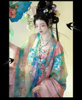 Olive Girl Red Embroidered Hanfu Dress for Ren Faire 2026 Garden Wedding Fairycore Photoshoot S-L XS-3XL Plus Size Embroidered Flowing Sleeve Dramatic Silhouette Romantic Editorial Not Costume Ren Faire Dress Chinese Heritage Fashion Women