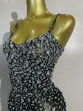 Women Evening Party Luxury Birthday Nightclub Stage Performance Wear Sexy Mesh See Through Sparkly Rhinestone Mini Bodycon Dress