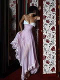 Sexy Patchwork Pleated Women's Long Dress Slim Backless Sleeveless Split Empire Female Dresses 2026 Summer Beach Party Lady Robe