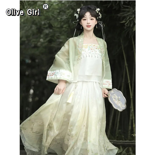 Olive Girl Purple Hanfu Dress Everyday Wear Summer 2026 S-XL XS-3XL Plus Size Not Costume Hanfu Chinese Dress Traditional Chinese Clothing East Asian Traditional Outfit Chinese Heritage Fashion Women Costume Alternative Authentic