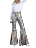 Wmstar Pants Women Wholesale Lightweight Snake Skin Wide Leg High Waisted Elasticated Plus Size Sexy Flared Height Enhancement
