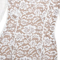 Elegant White Lace Midi Dress Women's Turtleneck Long Sleeve Ruched Bodycon Dresses Evening Party Cocktail Female Winter Autumn