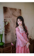Olive Girl Romantic Jacquard Set for Ren Faire 2026 Garden Wedding Fairycore Photoshoot Everyday Wear Jacquard S-XL XS-3XL Plus Size Romantic Cottagecore Garden Party Editorial Not Costume Jacquard Set Chinese Set Chinese Heritage Fashion Women