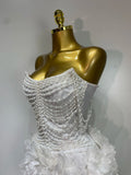 Elegant Sexy Off The Shoulder white Mini Bandage Dress For Women Blackless Evening Party Cocktail Prom Gowns Birthday Dress