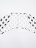 Sexy Polka Dot 3-Piece Set Women Cape Sleeves+Chest Wrapped+Shorts Matching Sweet Simple Basic Stretch Skinny Outfits