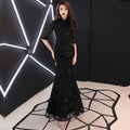 Elegant Female Qipao Dress Retro Mandarin Collar Cheongsam Sexy Mermaid Evening Party Dress Applique Vestidos De Festa