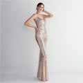 Women Strap Party Maxi Dress Sexy V Neck Evening Dress Celebrity Purple Sequin Dress Long Prom Formal Occasion  Dress