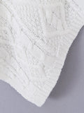 Casual Knit Women Shawls Round Neck Sleeveless Asymmetric Shawl for Vacation Street Outing Wear Fashion Summer New