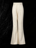 Apricot Pantsuits Womens Jacket Pants Matching Sets Elegant Single-Breasted Blazer Pant Suit Set Fashion 2 Pieces Outfit