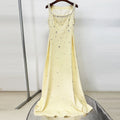 Elegant Celebrity Evening Party Gowns Women's Heavy Industry Diamonds Beading Sleeveless Tank Long Dress Vestidos