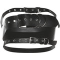 Sexy PU Leather Tank Top Women Hollow Metal Buckle Sleeveless Coquette Midnight Party Clubwear Hottie Punk Style Vest