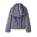 Chic Ins Blogger Brand Fashion Fake Fox Fur Jacket Coat Women 2026 Winter Luxury Design Big Collar Fur Coats Cool Girls Overcoat