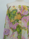 Summer Beach Floral Printing Dress for Women Strapless Sleeveless Spliced Folds Tiered Long Dresses Female Clothing