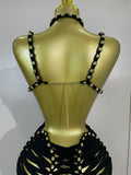 Sexy Black Halter Neck Perspective Hollow Mini Dresses 2026 Women Summer Backless Nightclub Party Evening Club Performance Dress