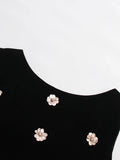 Hit Color Hollow Out Dresses for Women Round Neck Sleeveless High Waist Spliced Mesh Long Dress Female
