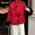 Olive Girl Red Embroidered Embroidered Jacket for Ren Faire 2026 Garden Wedding Fairycore Photoshoot Everyday Wear S-XXL XS-3XL Plus Size Hand Embroidered Dramatic Silhouette Romantic Garden Party Editorial Not Costume Chinese Heritage Fashion Women