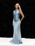 Women Tassel Top + Long Skirt Two Piece Sets Sexy Sleeveless Fringe Bandage Matching Set Evening Party Cocktail Outfit
