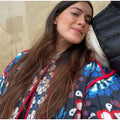 Floral Print Tie Waist Quilted Cotton Jacket  Stand Collar Loose Fit 2026 Spring Women Bohemian Vintage Daily Fashion Outerwear