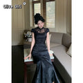 Olive Girl Red Embroidered Qipao for Ren Faire 2026 Garden Wedding Fairycore Photoshoot Everyday Wear S-XXL XS-3XL Plus Size Hand Embroidered Dramatic Silhouette Romantic Garden Party Editorial Not Costume Chinese Heritage Fashion Women