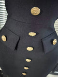High Quality Women Long Sleeve Sexy V-Neck Buttons Bodycon Midi Bandage Dress Officelady Fashion Evening Party Clothing
