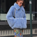 Trendy 2026 Winter Hot Chocolate Brown Peplum Fur Jacket Women Vintage Fashion Fluffy Faux Fox Fur Coat Long Outerwear