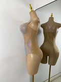 Luxury Women Sexy New Design Sparkly Rhinestones Spandex Bodysuit Party Nightclub Outfit Performance Costume Stage Wear