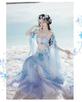 Olive Girl Blue Hanfu Dress 2026 S-XL XS-3XL Plus Size Hanfu Chinese Dress Traditional Chinese Clothing Chinese Heritage Fashion Women