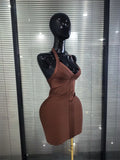 4 Colors Women Sexy Halter Off the Shoulder Bodycon Mini Bandage Dress Celebrate Fashion Nightclub Party Homecoming Outfit