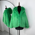 Women Fur Coat Women 2025 Plush Red Bomber Jacket Solid Crop Long Sleeve Jacket Warm Winter Coats Female Casual Coats
