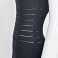 Spagehtti Black Mesh Sexy Evening Bandage Dress Buestier Celebrity Midi Luxury Dress Bodycon Maxi Women Party Vestidos