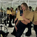Women Gold Sparkle Capelet Top Elegant Shiny Tweed Shoulder Wrap Turtleneck Short Cloak 2026 Spring Lady Evening Party Outfit