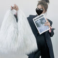 00s Cool Y2k Street Girls Hot Fluffy Furry Shoulder Bag Women Luxury Brand Fashion Faux Fur Hobos Big Tote Bag Harajuku Handbags