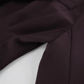 Solid Office Suit for Women Deep V Neck Long Sleeve Spliced Single Button Blazer Wide Trousers Two Piece Set Female