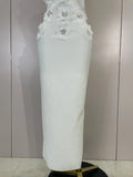 Elegant Flower Beading Sexy Sleeveless Bodycon Long Bandage Dresses Celebrity Cocktail Women Luxury Birthfay Evening Party Dress