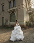 White Off the Shoulder Customized Wedding Party Detachable Sleeves Zip Back Bridal Gown Chic A-Line Wedding Gowns 2026