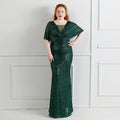 Plus Size Dress for Women Glitter Sequin Dresses Sexy Party Birthday Elegant Celebrity Floor Length Maxi Evening Dress