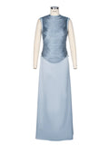Women Tassel Top + Long Skirt Two Piece Sets Sexy Sleeveless Fringe Bandage Matching Set Evening Party Cocktail Outfit