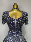 Sparkly Sequins Luxury Birthday Party Gown Short Dress Dancer Stage Performance Wear Women Sexy Nightclub Dress Festival Outfit