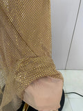 Sexy Halter Sparkly Diamonds Golden Mesh Sequins Maxi Long Dress Women Elegant Evening Party Birthday Luxury Wedding Guest Gown
