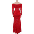 Lace Off-Shoulder Mermaid Maxi Dresses Luxury Woman Wedding Evening Dress Celebrities Outfits Night Clubwear New Year Robes
