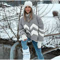 Women Color Block Spliced Ski Set Fleece Lined Stand Collar Zip Jacket Multi‑Pocket Wide Leg Trousers 2026 Winter Fashion Outfit