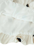 White Spliced Folds Two Piece Set Female V Neck Sleeveless Top Gentle Elegant Women's Skirt Sets Summer Fashion New