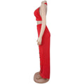 Metal Hole Sexy Outfits Women Sexy Crop Top and Matching Legging Set Two-Piece Pants Set Birthday Night Club Skinny Suits