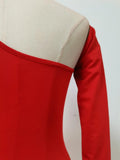Solid Slimming Spliced Appliques Dresses for Women Slash Neck Long Sleeve High Waist Sexy Dress Female New