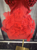 Red Color Women Sexy Halter Backless Shining Crystal Bodycon Mini Bandage Dress Celebrate Evening Party Christmas Clothing