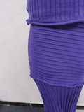 Solid Two Piece Set for Women V Neck Sleeveless Top High Waist Skirts Sets Female Fashin Style New
