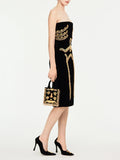 Chic Spliced Tassel Stapless Dress for Women Sleeveless High Waist Patchwork Sequined Luxurious Runway Style Dresses Female
