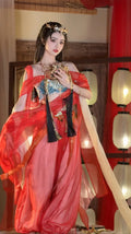 Olive Girl Red Hanfu Dress 2026 S-L XS-3XL Plus Size Hanfu Chinese Dress Traditional Chinese Clothing Chinese Heritage Fashion Women