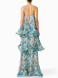 Solid Loose Spliced Printing Dresses for Women Square Collar Sleeveless French Romantic Dress Female Summer Fashion Style
